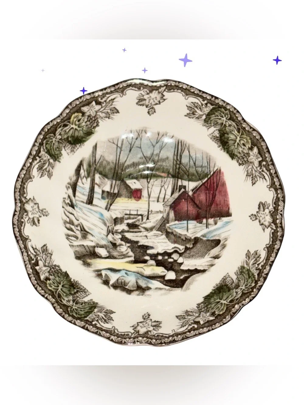 Johnson Brothers plate small Saucer Friendly Village The Ice House  Set Of 2